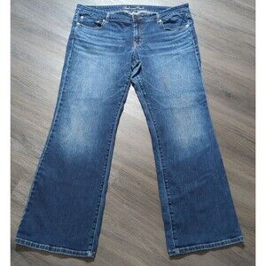 American Eagle Stretch Favorite Boyfriend Dark Wide Leg Relaxed Plus Sz 18 Jeans